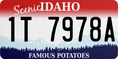 ID license plate 1T7978A