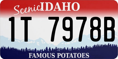 ID license plate 1T7978B