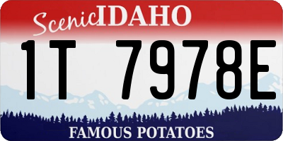 ID license plate 1T7978E