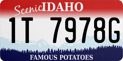ID license plate 1T7978G
