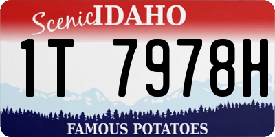 ID license plate 1T7978H