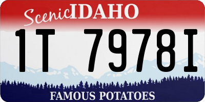 ID license plate 1T7978I