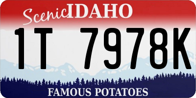 ID license plate 1T7978K