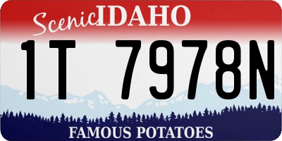 ID license plate 1T7978N