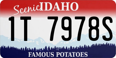 ID license plate 1T7978S