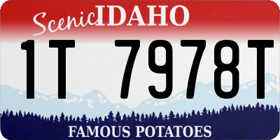 ID license plate 1T7978T