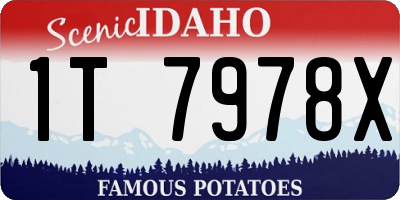 ID license plate 1T7978X