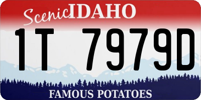 ID license plate 1T7979D