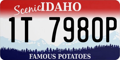 ID license plate 1T7980P