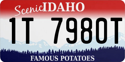 ID license plate 1T7980T