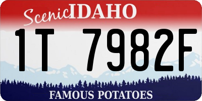 ID license plate 1T7982F