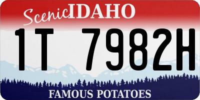 ID license plate 1T7982H