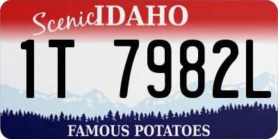 ID license plate 1T7982L