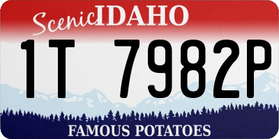 ID license plate 1T7982P