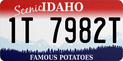 ID license plate 1T7982T