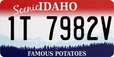 ID license plate 1T7982V