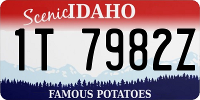 ID license plate 1T7982Z