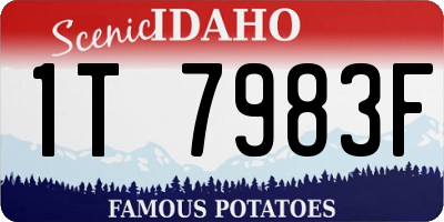 ID license plate 1T7983F