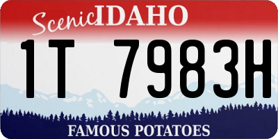 ID license plate 1T7983H