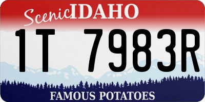ID license plate 1T7983R