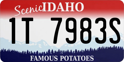 ID license plate 1T7983S