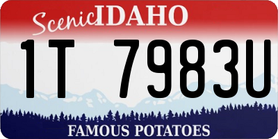 ID license plate 1T7983U