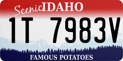 ID license plate 1T7983V