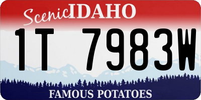 ID license plate 1T7983W