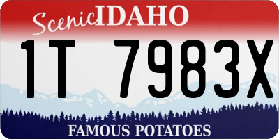 ID license plate 1T7983X