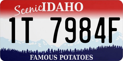 ID license plate 1T7984F