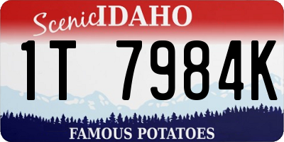 ID license plate 1T7984K