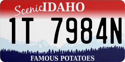 ID license plate 1T7984N