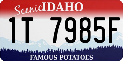 ID license plate 1T7985F