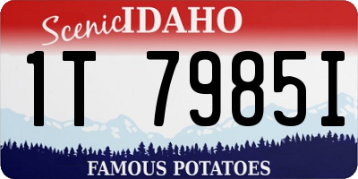 ID license plate 1T7985I