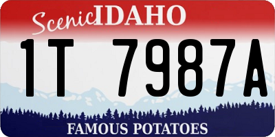 ID license plate 1T7987A