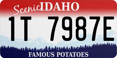 ID license plate 1T7987E