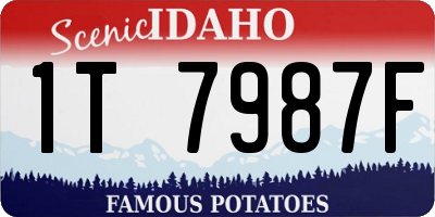 ID license plate 1T7987F