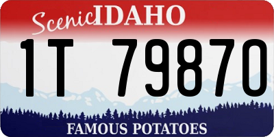 ID license plate 1T7987O
