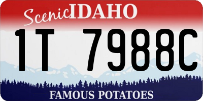 ID license plate 1T7988C