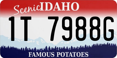 ID license plate 1T7988G