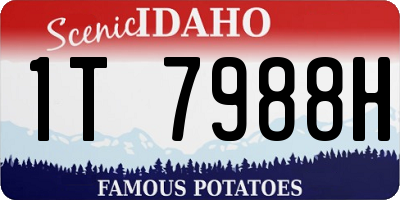 ID license plate 1T7988H