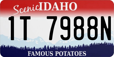 ID license plate 1T7988N