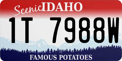 ID license plate 1T7988W