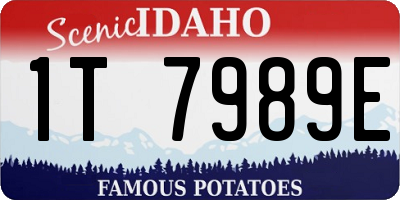 ID license plate 1T7989E