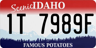ID license plate 1T7989F