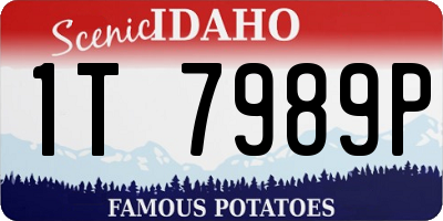 ID license plate 1T7989P