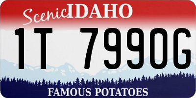 ID license plate 1T7990G