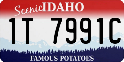 ID license plate 1T7991C
