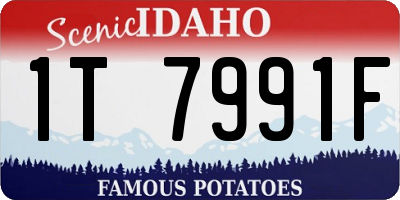 ID license plate 1T7991F