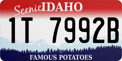 ID license plate 1T7992B
